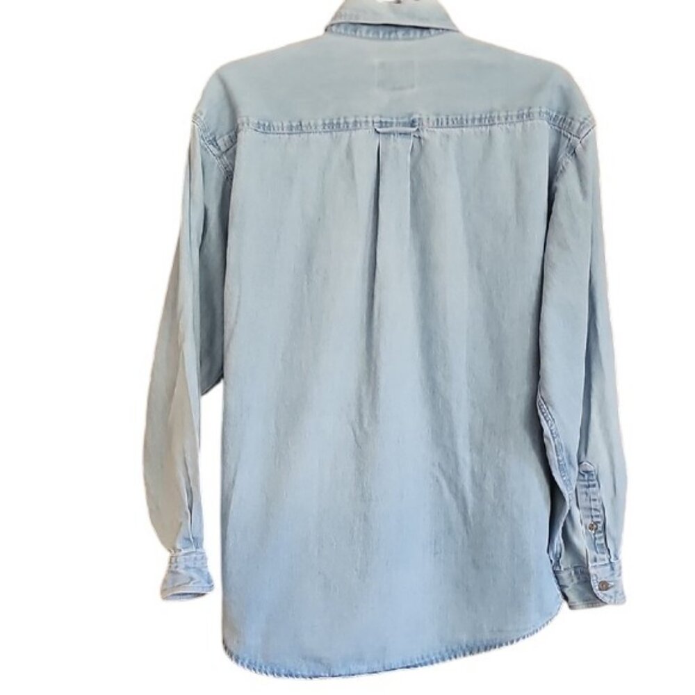 Vintage High Sierra Classic Denim Blue Men's Shirt Denim button down 100% cotton - Picture 3 of 10